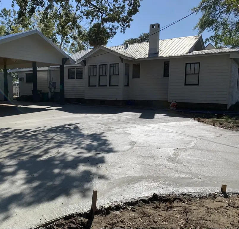 Concrete Driveway in Biloxi, Ms. formed and poured by P & E Construction.