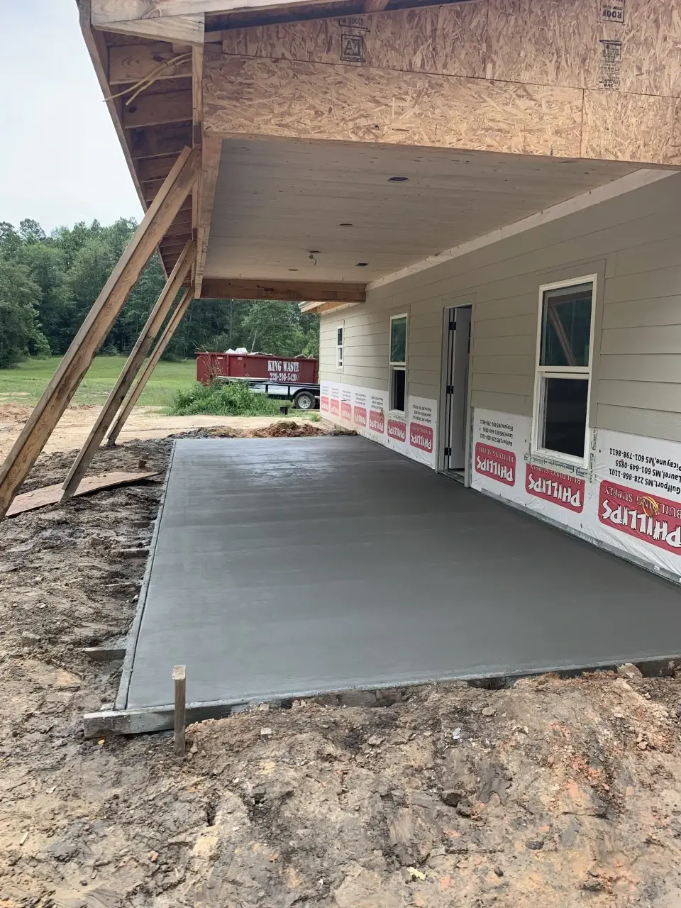 Concrete Patio in Saucier, Ms. formed and poured by P & E Construction.